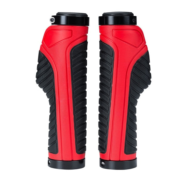 ROCKBROS Bicycle Grips MTB Road Bike Double Lock Rubber Handlebar Grips Anti-skid Shock-absorbing Soft Bike Grips Handlebar bmx