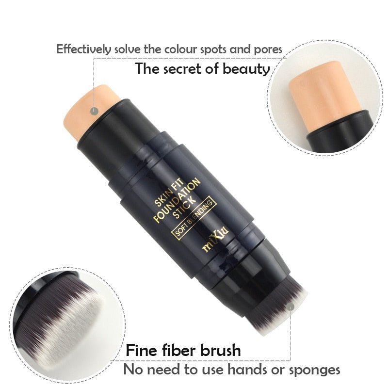 1pc Makeup Foundation Shadow Concealer Stick mit Make-up-Pinseln Maquiagem Contour Palette Creamy Coverage Oil-Control Beauty