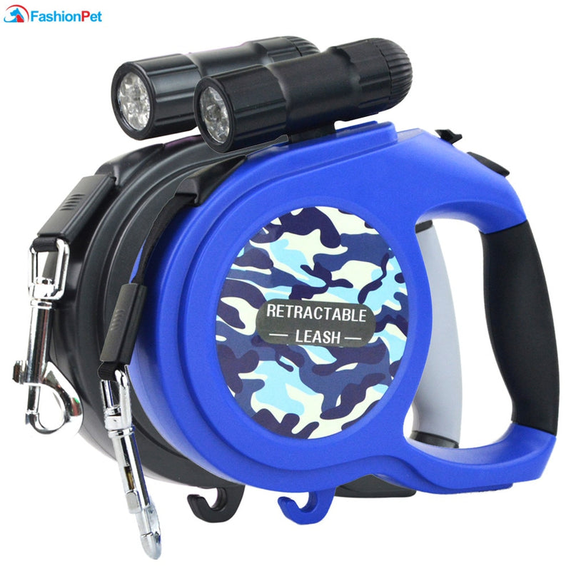 New Arrival 8M 50kg Large Dog Leash Retractable Extending Pet Leash Lead for Big and Medium Dog with LED