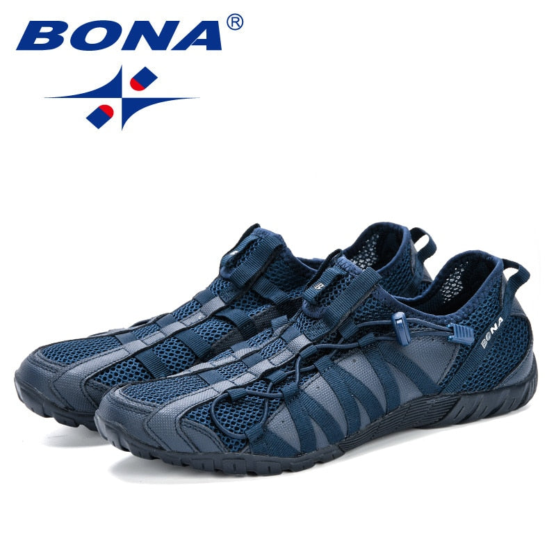 BONA, nuevos y populares Zapatos informales para hombre, ligeros, cómodos, transpirables, zapatillas para caminar, Tenis para hombre, Zapatos femeninos