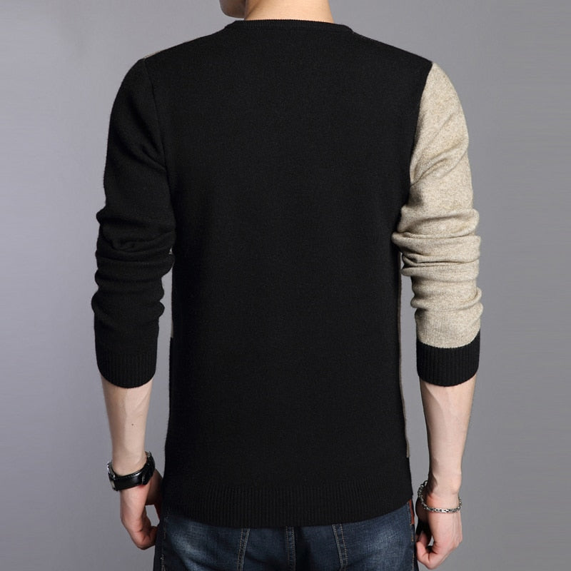 Liseaven Herren Casual Pullover Pullover Mode O Hals Strickwaren Langarm Herren Pullover