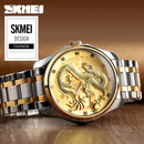 2020 SKMEI Luxury Chinese Dragon Pattern Men Golden Quartz Watch Male Watches Waterproof Wristwatches Relogio Masculino 9193