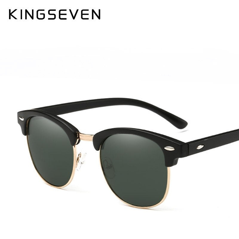 KINGSEVEN Polarisierte Sonnenbrille Frauen Retro Metallrahmen Sonnenbrille Berühmte Dame Markendesigner Oculos masculino lentes de sol