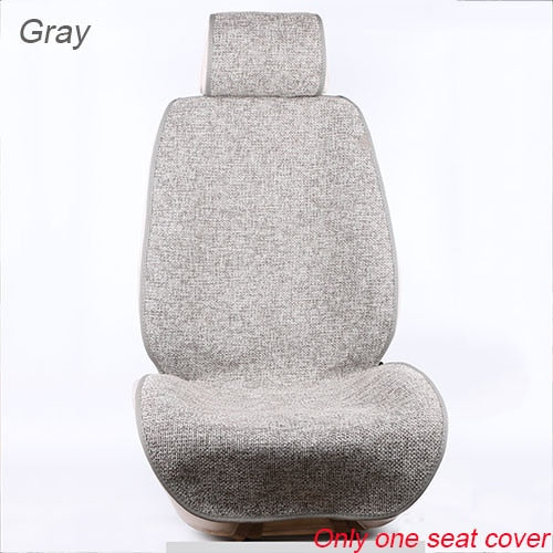 Slim Design Front Car Seat Covers/Universal linen seat cushion cover protection Auto Seat Fit Interior Accessories