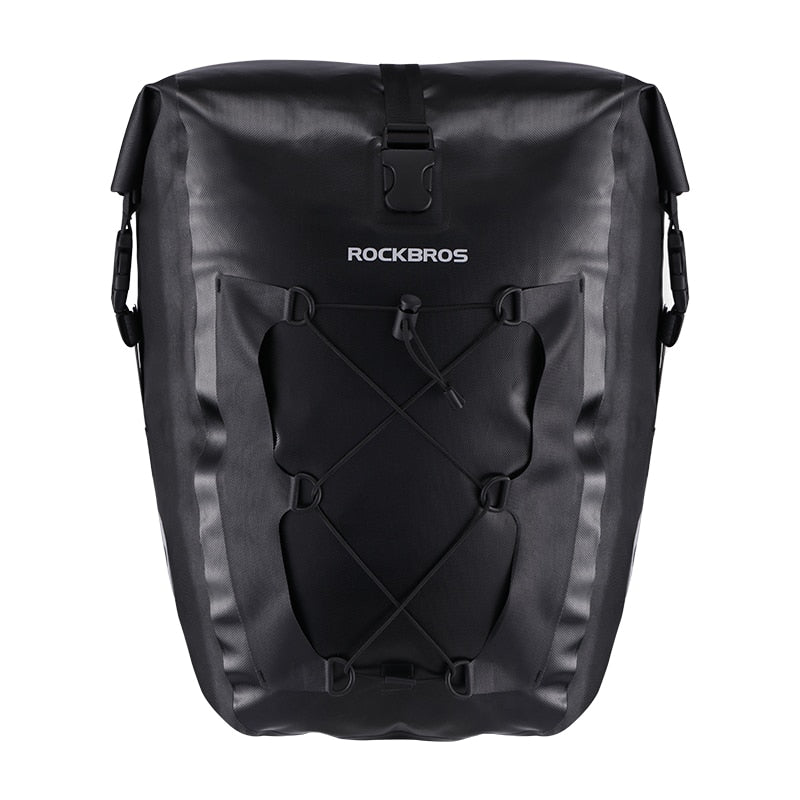 ROCKBROS Cycling Bike Bag Waterproof Bicycle Rear Rack Bag Tail Seat Trunk Bags Pannier 27L Big Basket Case MTB Bike Accessories