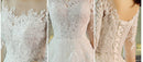 New Fashion Classic Wedding Dress 2022 New Lace Three Quarter Sleeve O-Neck Elegant Plus size Vestido De Noiva Korean Bride Gown