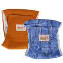Ohbabyka, paquete de 2 pañales de tela para perros y mascotas, pantalones cortos sanitarios fisiológicos para perros, ropa interior, pantalones para perros de compañía, cubierta de pañal