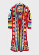 TIYIHAILEY Free Shipping Fashion 100% wool Coat For Women Plus Size Loose Outerwear Long Sleeve Maxi Hand Made National Sweaters