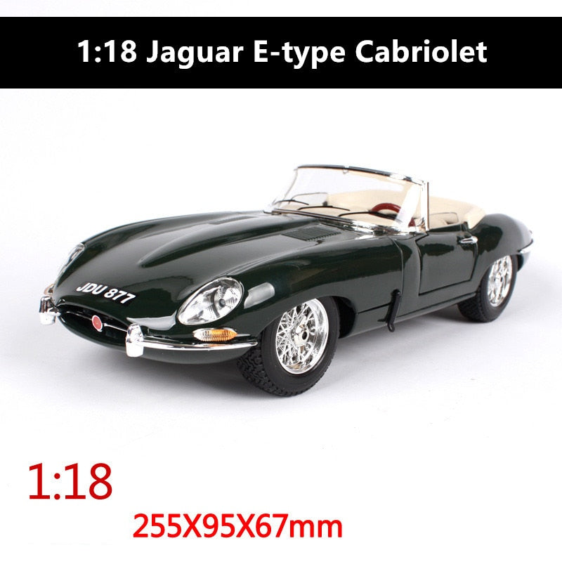 Bburago 1:18 Jaguar E-type Coupe, coche clásico de aleación, modelo de coche Retro, modelo de coche clásico, decoración de coche, regalo de colección