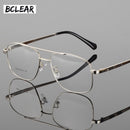 BCLEAR, montura clásica de aleación a la moda para hombre, montura óptica de alta calidad con doble puente para hombre, monturas para gafas, gafas de cara grande, oferta