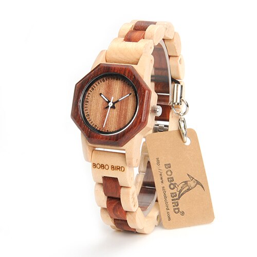 BOBO BIRD M25 Women Wooden Watch Luxury Quartz Movement Lightweight Ladies Wristwatch Relojes de mujer With Gift Box