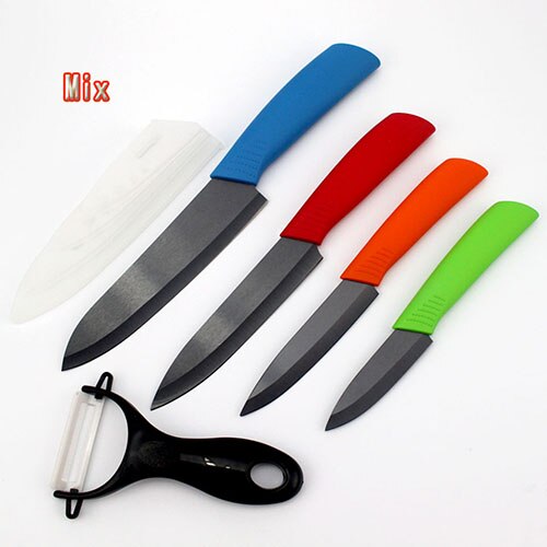 FINDKING High Quality  Zirconia Black Blade 3" 4" 5" 6" inch + Peeler + Covers Ceramic Knife Set Kitchen Professional  knife