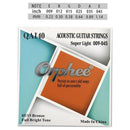 Orphee, 6 uds., cuerdas para guitarra acústica, serie QA, núcleo de acero Hexagonal popular, alambre de bronce 80/20, accesorios para guitarra de tensión superligera