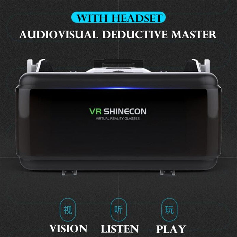 Original VR Virtual Reality 3D Glasses Box Stereo VR Google Cardboard Headset Helmet for IOS Android Smartphone,Wireless Rocker