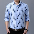 MIACAWOR New 2022 Brand Design Men Shirt Spring Long Sleeve Casual Shirt Fashion Print Chemise Homme Camisa Masculina C419