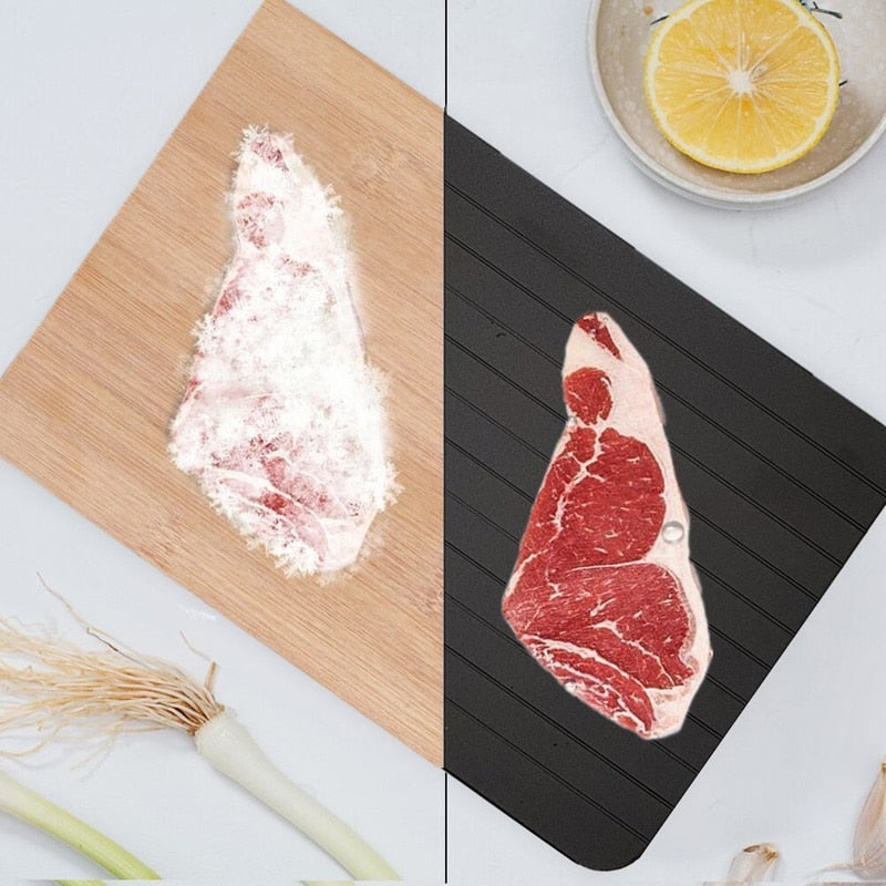 Aluminium Fast Defrosting Plate Board Frozen Meat Thawing Fresh Healthy Rapid Defrost Tray Food Gadgets Kitchen Tools