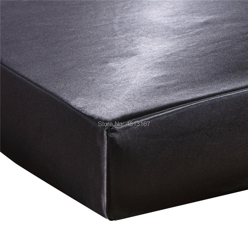 Super Soft Silky Satin Fitted Sheet Mattress Cover Deep Pocket Pillowcases Bed Sheet Set Wrinkle, Fade, Stain Resistant