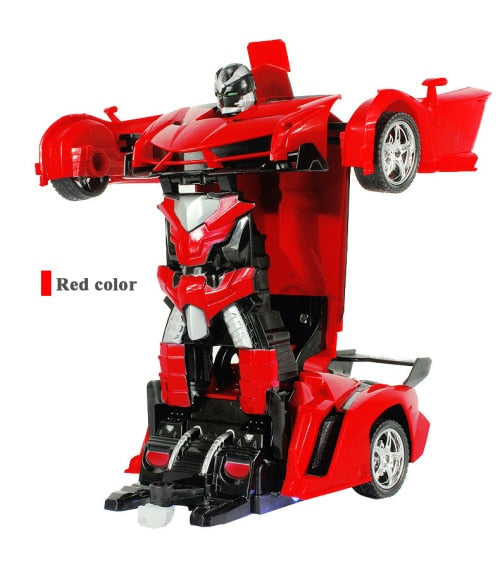 2In1 RC Car Sports Car Transformation Robots Models Remote Control Deformation Car RC fighting toy KidsChildren's Birthday GiFT