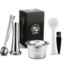 ICafilas Edelstahl nachfüllbare, wiederverwendbare Cafissimo Kaffeekapsel Cafeteira Filter für Caffitaly & Tchibo Classic Maschinen