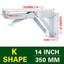 NAIERDI, 2 uds., soporte de ángulo plegable, estante triangular de 8-20 pulgadas, soporte pesado, banco ajustable montado en la pared, ferretería para muebles