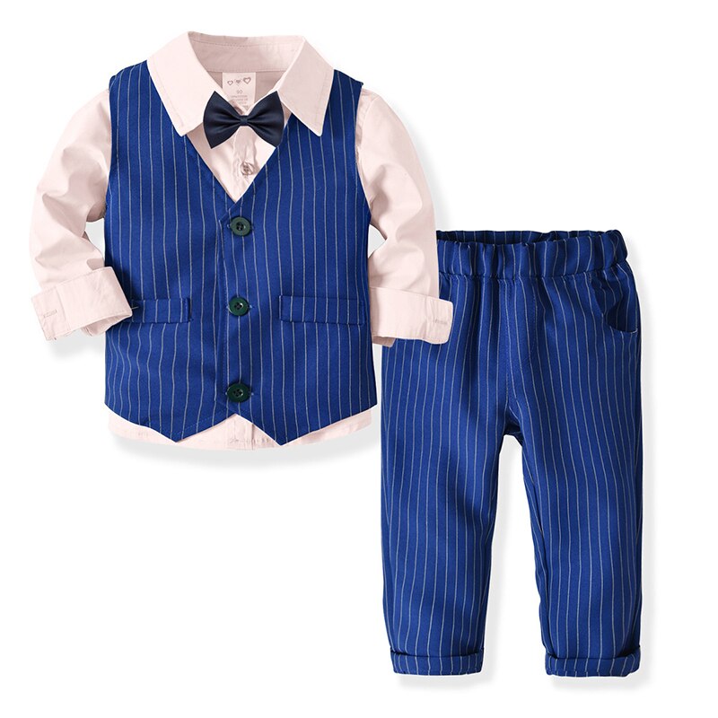 Jungen Kleidung Frühling Herbst Mode Baby Anzug Britische Wind Kinderanzüge Gentleman Langarm Shirt Weste Hosen Kinder Sui