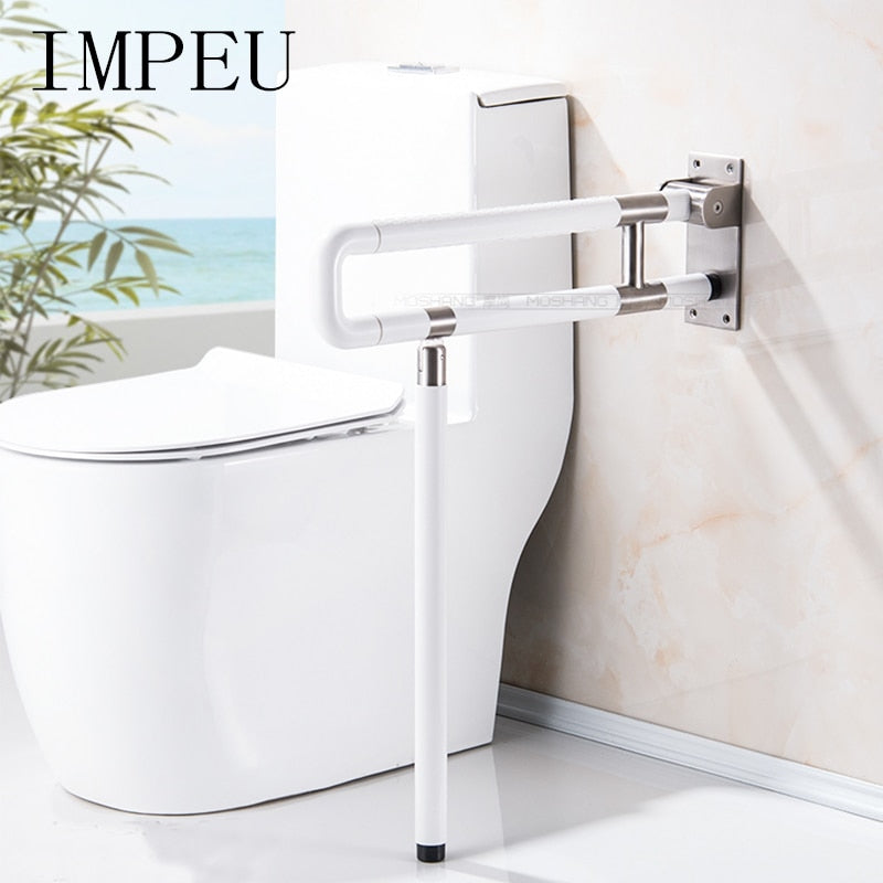 Flip Up Toilet Safety Frame Rail Shower Grab Bar for Elders Senior Kids Care, Bathroom Handrail, Folding Seat, Bath Chair