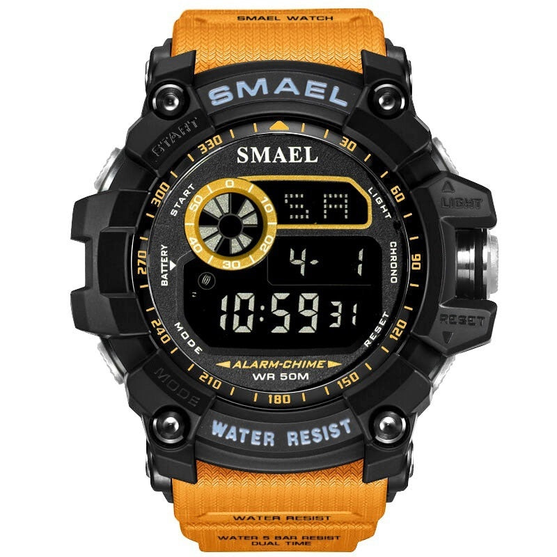 Relojes digitales militares SMAEL para hombre, reloj resistente al agua con alarma, reloj de pulsera deportivo con luz trasera LED, reloj de cuenta atrás cronógrafo para hombre 8010