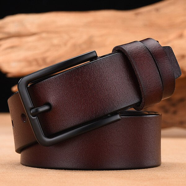 DWTS cow genuine leather luxury strap male belts for men new fashion classice vintage pin buckle leather belt male  belt men