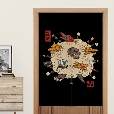 Cortina de tela para puerta de cocina de estilo japonés, cortina colgante decorativa para dormitorio, restaurante, baño