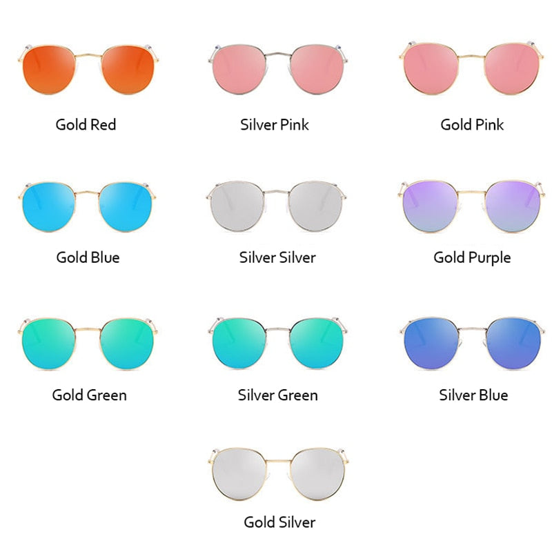 LeonLion Classic Round Alloy Sunglasses Women Brand Designer Sunglasses Small Frame Sun Glasses Vintage Metal Oculos Feminino