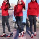 Meotina High Heels Shoes Women Mary Janes Shoes Patent Leather Med Heel Pumps Buckle Square Toe Ladies Shoes Red Plus Size 33-43