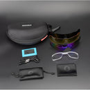 COMAXSUN Polarisierte Fahrradbrille Fahrradreitschutzbrille Fahren Angeln Outdoor Sport Sonnenbrille UV 400 3 Linsen