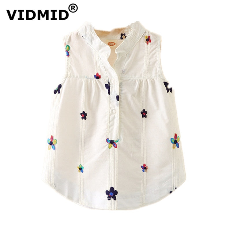 VIDMID Toddler Baby Girls Sleeveless blouses Summer Clothing  kids girls Tops shirts tank shirt children&