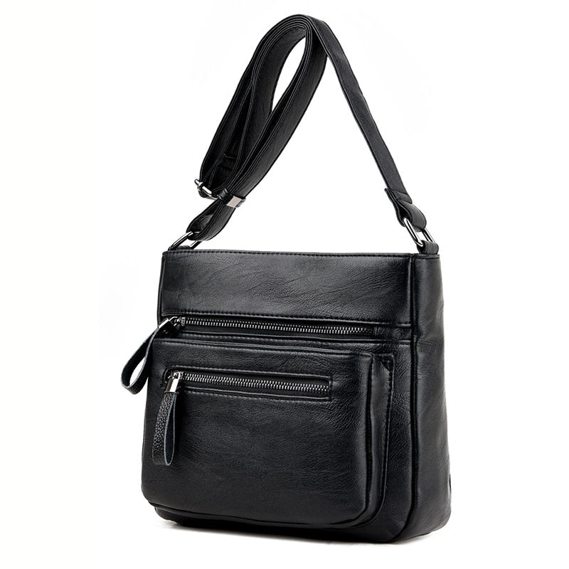 Bolsos cruzados de cuero de alta calidad para mujer, novedad de 2021, bolso de hombro de diseñador de lujo, bolso de mano de ocio para mujer, bolsos de mensajero