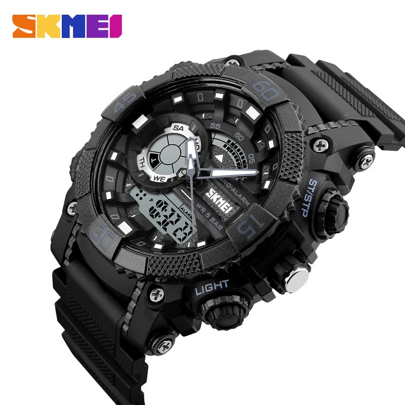 SKMEI Fashion Dial Outdoor Sports Watches Men Electronic Quartz Digital Watch 50M Waterproof Wristwatches Relogio Masculino 1228