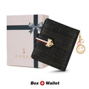FOXER Card Holder Split Leather Women&#39;s Wallets Designer Coin Purse Girl&#39;s Zipper Wallet High Quality Short Wallet with Pendant