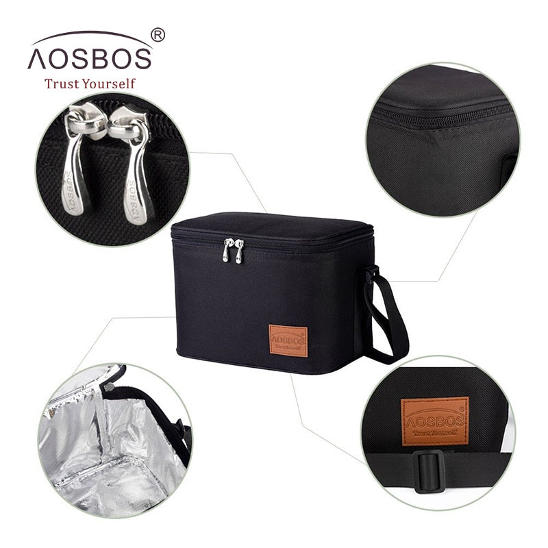 Aosbos, nevera portátil, bolsas de almuerzo con aislamiento de camuflaje, fiambrera térmica, bolsa de Picnic para alimentos, bolsos de mano más frescos para hombres y mujeres