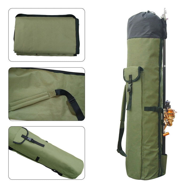 Bolsas de pesca de nailon multifunción portátiles para pesca Shaddock, bolsa para caña de pescar, estuche para aparejos de pesca, bolsa de almacenamiento de herramientas