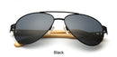 Ralferty Vintage Pilot Wood Sunglasses Men Women UV400 Gradient Sun Glasses Driver Sport Eyewear Original Bamboo Sunglass K1510