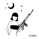 Rocooart New Arrival Tattoo Woman Taty Old School Fake Tattoo Body Art Temporary Tattoo Sticker For Female Couple Taty Sticker