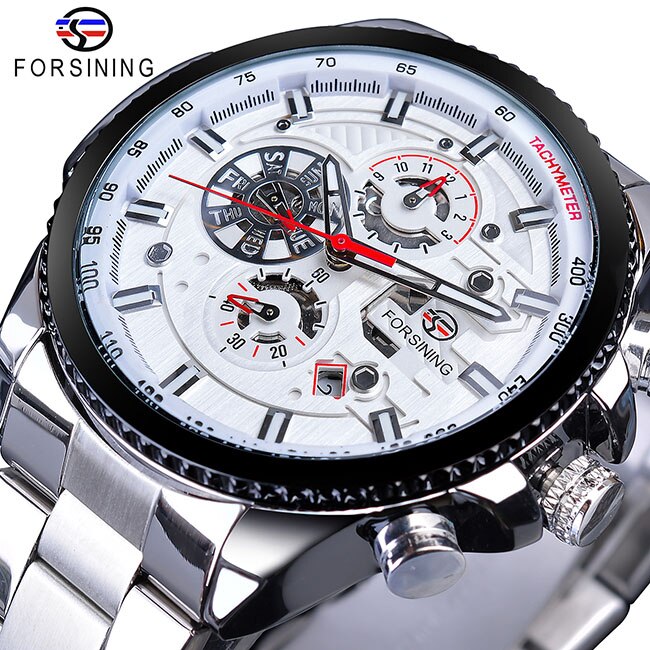 Forsining 2019 3 Dial Calendar Multifunction Military Luminous Hand Mens Mechanical Sport Automatic Wrist Watch Top Brand Luxury