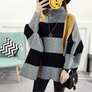 2022 Women Pullover Female Sweater Fashion Autumn Winter  Shawl Warm Casual Loose Knitted Tops