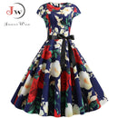 Pumpkin Print Halloween Women 2022 Summer O Neck Short Sleeve Party Robe Femme Elegant Vintage Dresses