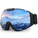 Ski Goggles,OTG Anti-Fog Snowboard Skate Snowmoblie Double Layer Spherical Lens Snow Goggles Men Women M4