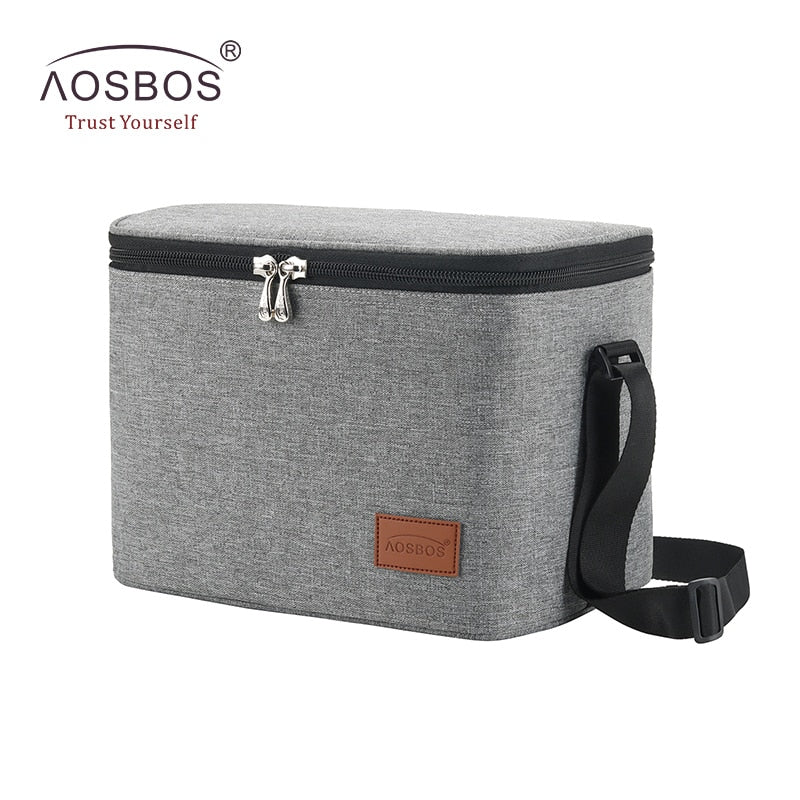 Aosbos Portable Cooler Lunch Bags Insulated Camo Thermal Lunchbox Shoulder Food Picnic Bag Cooler Tote Handbags for Men Women