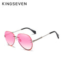 KINGSEVEN 2019 DESIGN Vintage Fashion Sun glasses Rimless Women Sunglasses Gradient Lens Brand Designer Oculos De Sol Feminino