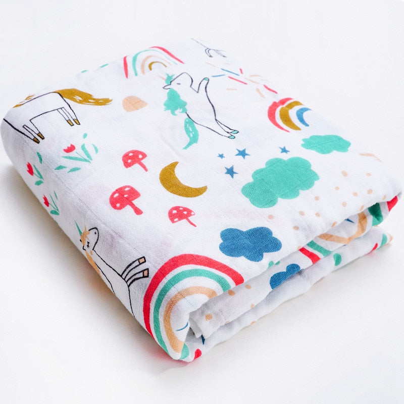 Muslinlife Cotton Bamboo Baby Receiving Blanket Soft Newborn Baby Blanket Bath Towel Infant Muslin Swaddle Wrap Baby Accessories