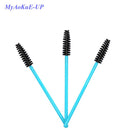 500 Unids / lote Desechable One-off 5 Mezcla de Colores Varitas de Nylon Mascara Aplicador de Extensión de Pestañas Spoolers Pinceles de Maquillaje