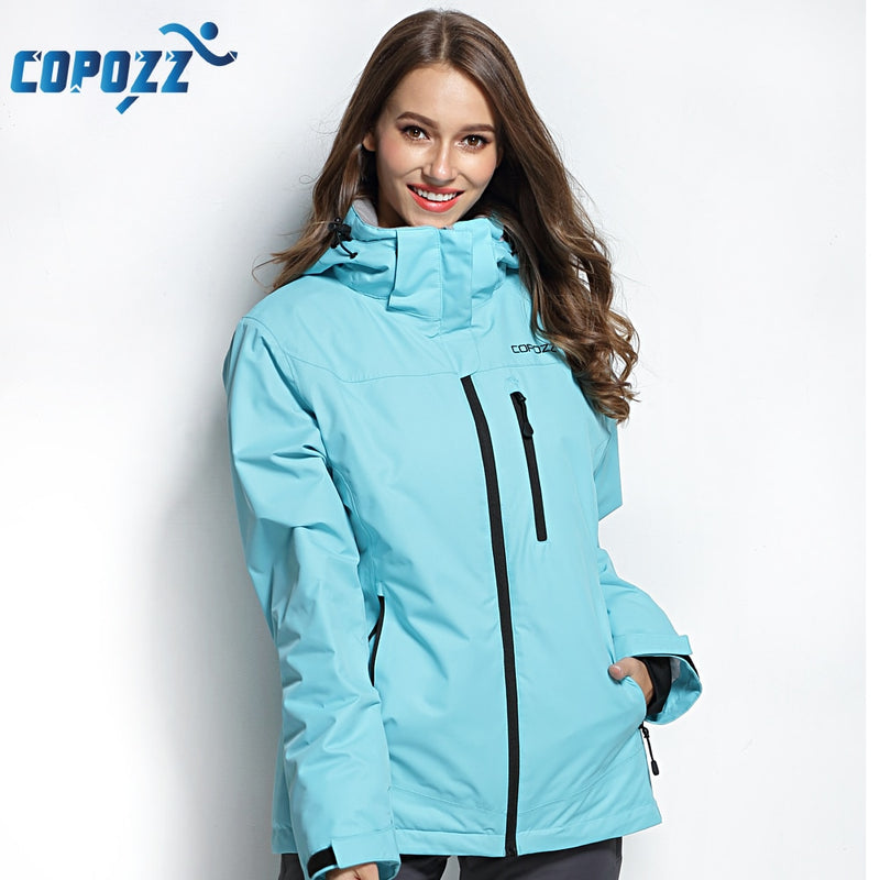 COPOZZ Skijacke Damen Snowboardjacke Skianzug Damen Winter Outdoor Warme Wasserdichte Winddichte Atmungsaktive Kleidung