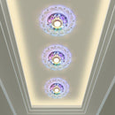 Modern LED Crystal Ceiling Light Circular Mini Ceiling Lamp Luminarias Rotunda Light For Living Room Aisle Corridor Kitchen